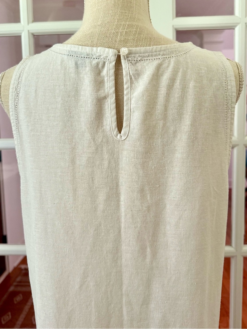 For Cynthia Linen Asymmetrical Hem Dress - Picture 7 of 10